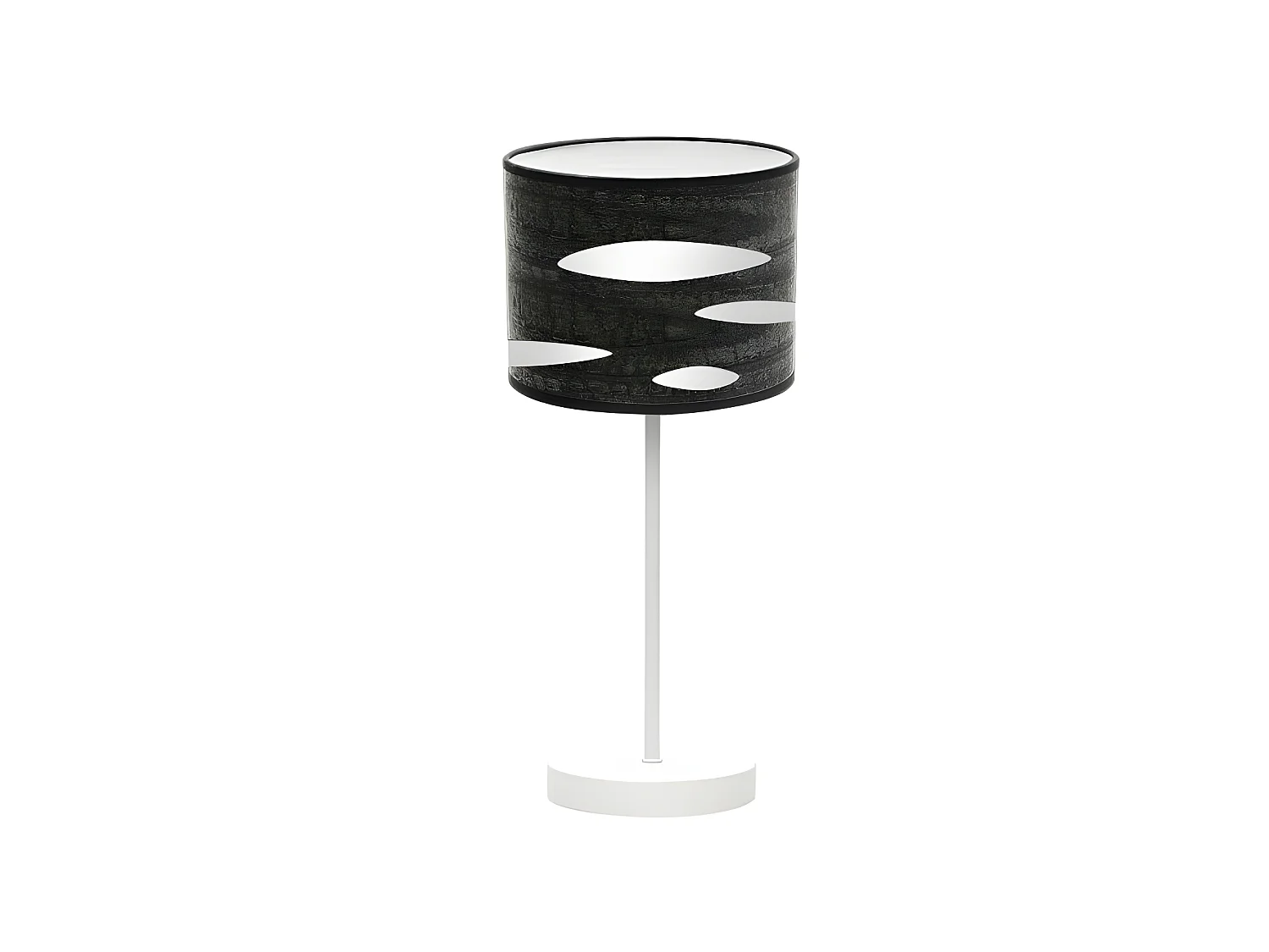 Plateau de table avec écran textile en bois Modèle noir Odra FABRILAMP