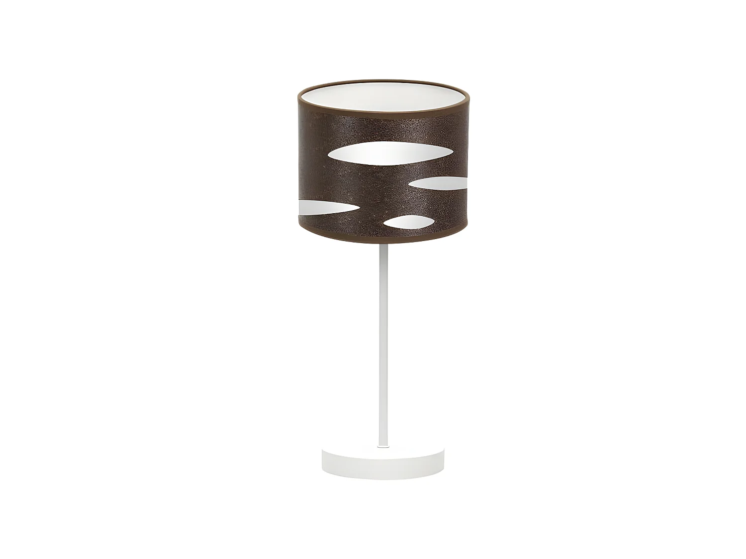 Modèle de table couleur oxyde avec 1 FABRILAMP Odra clair