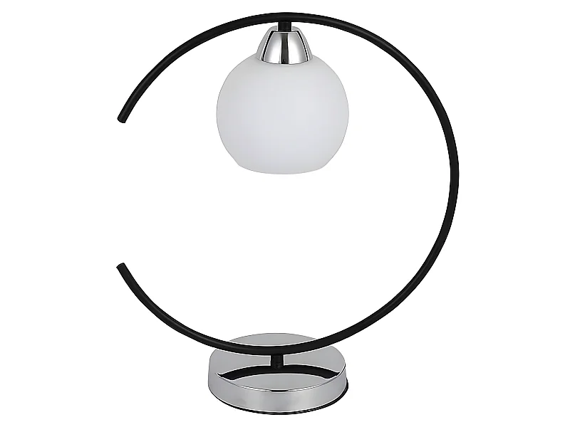 Desktop Fuji 1xe27 Nero/Cromato 38x35x14 Cm