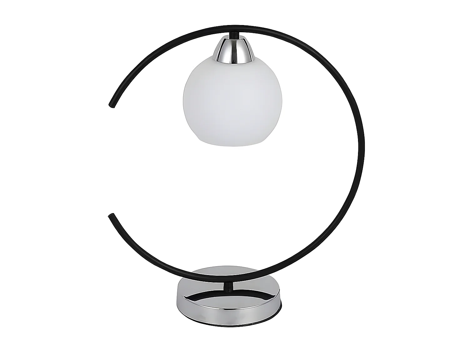 Bureau Fuji 1xe27 Noir/Chrome 38x35x14 Cm