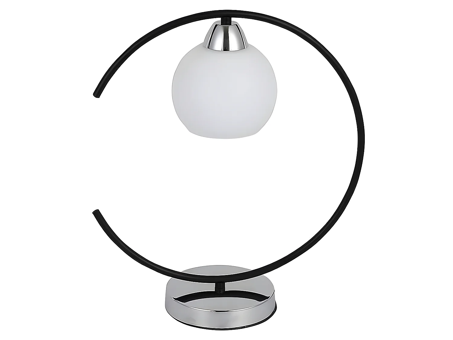 Bureau Fuji 1xe27 Noir/Chrome 38x35x14 Cm