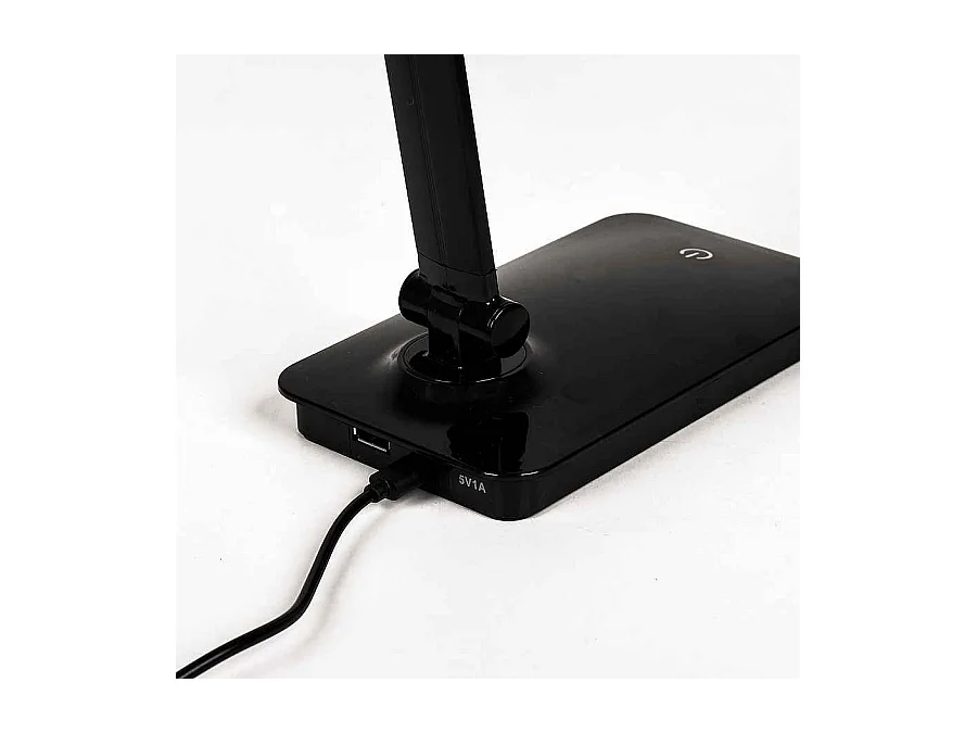 Flexo Led Serie Architect  En Negro  Con Puerto Usb De Carga