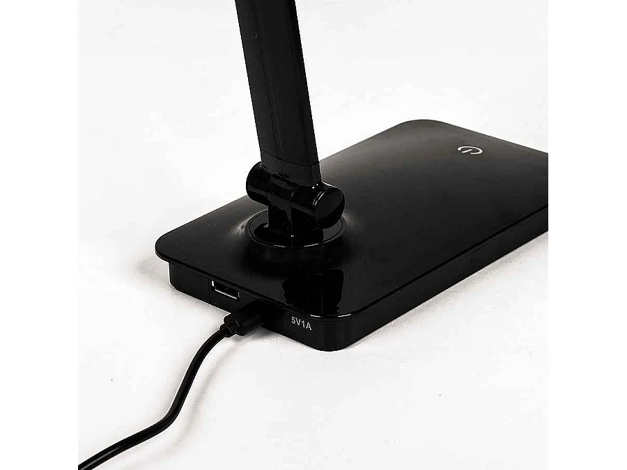 Flexo Led Serie Architect  En Negro  Con Puerto Usb De Carga