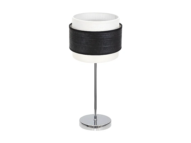 Sobremesa Bicolor Modelo Myriam 1luz Cromo/madera Negra