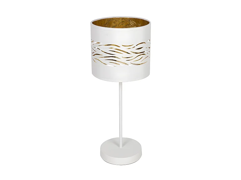 Desktop NIEBLA bianco con FABRILAMP interno dorato