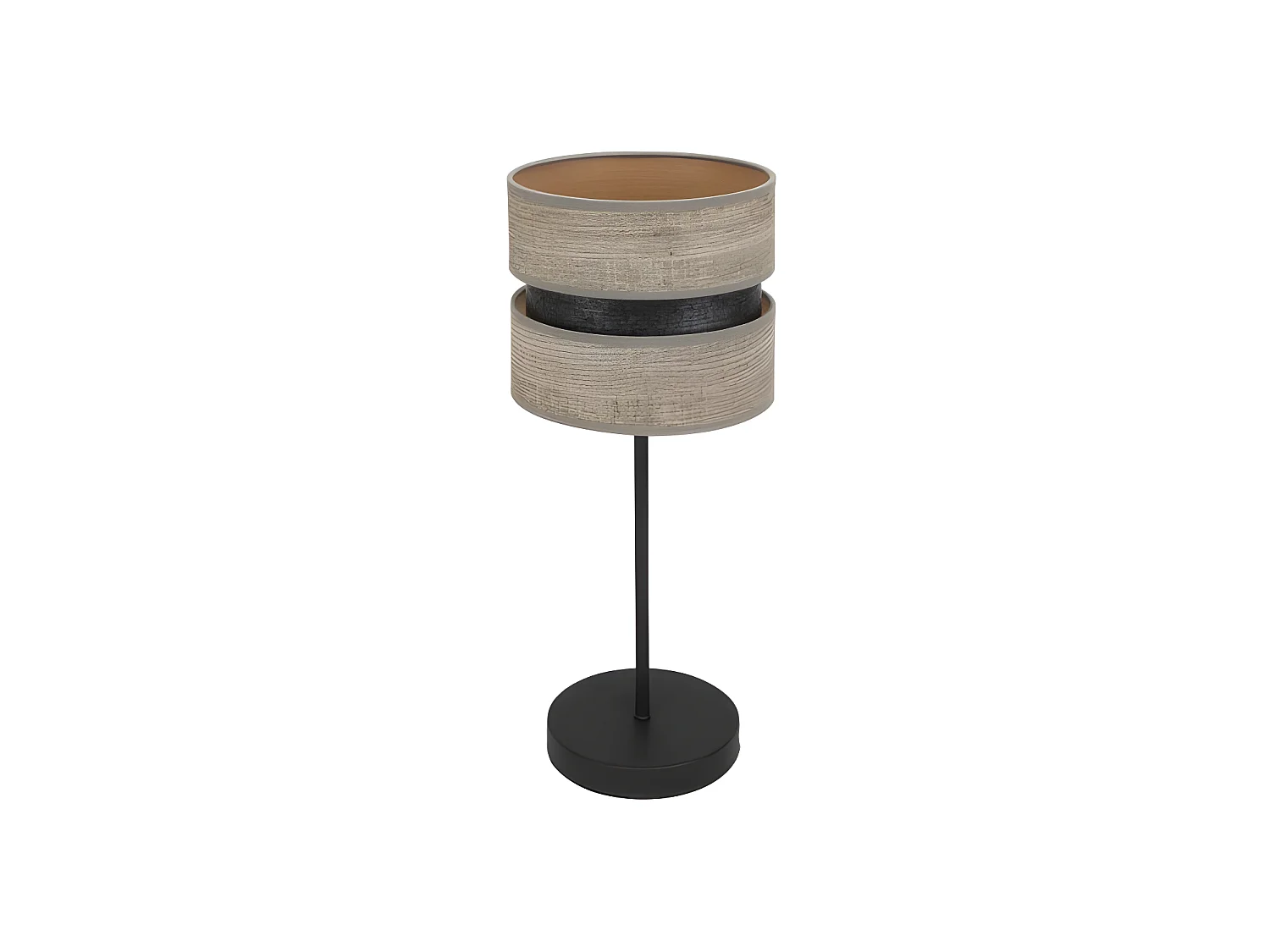 Lampe de table 1luz modèle Colet Noir / bois Gris FABRILAMP