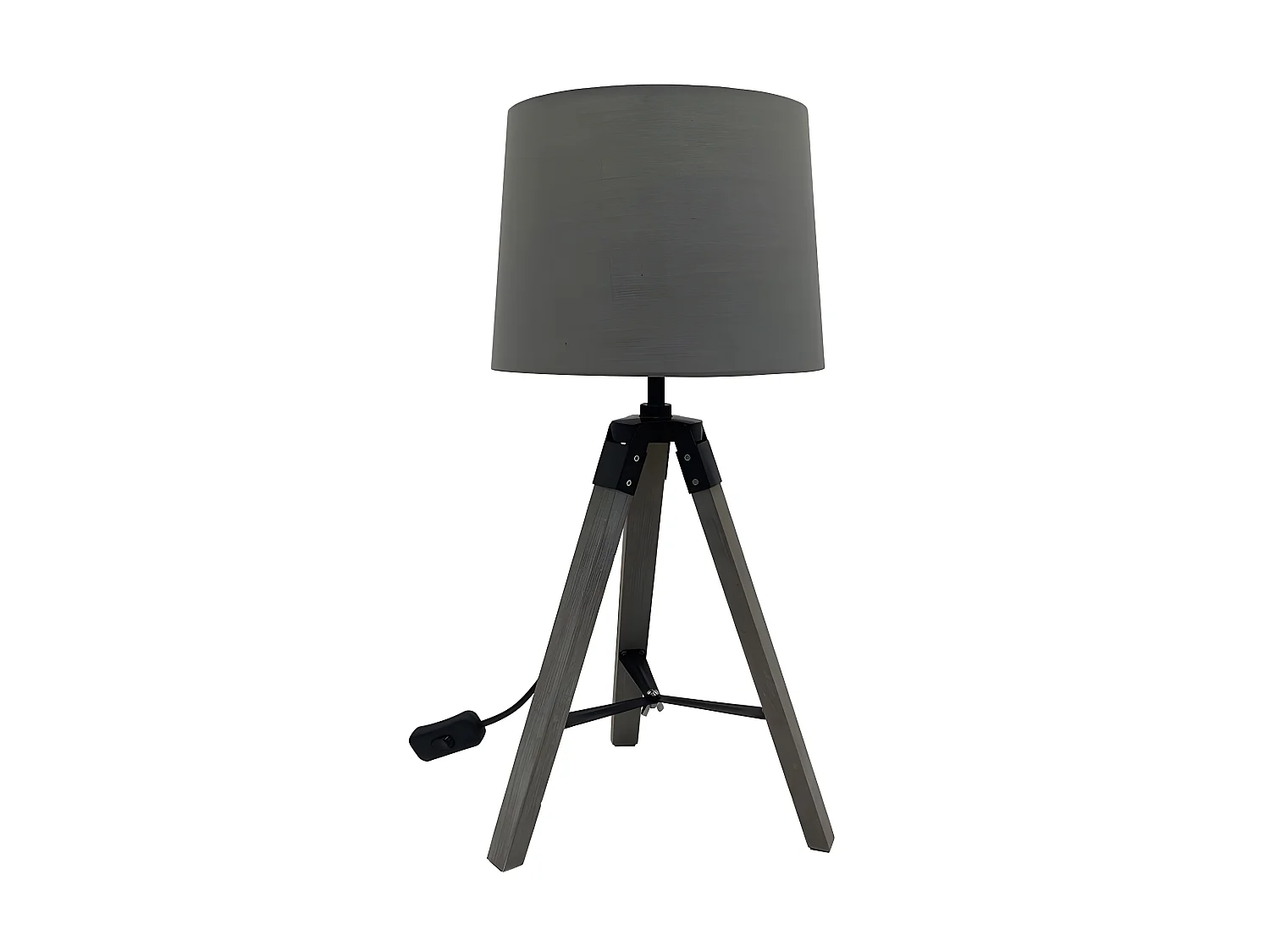 Bureau JULEN noir avec écran BRILAMP