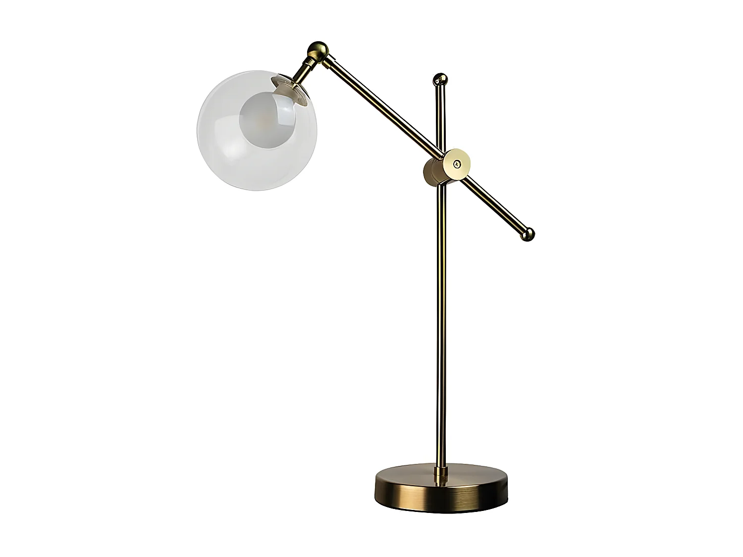 Plateau de table avec tulipe sphérique JERUSALEN bronze FABRILAMP