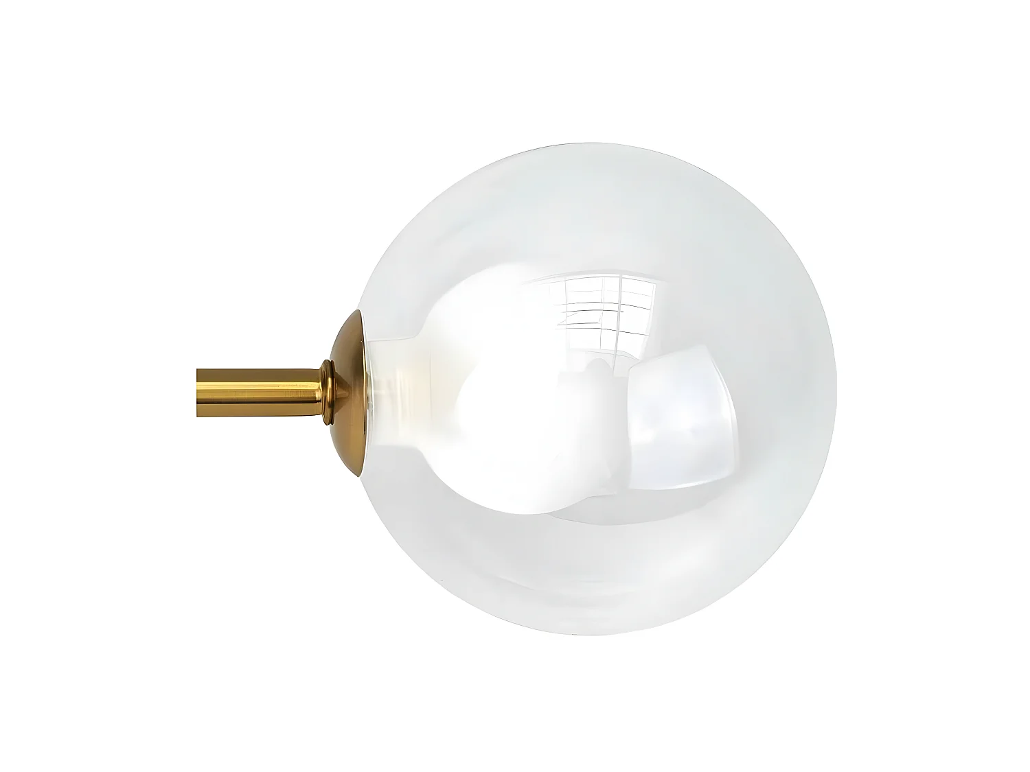 Plateau de table avec tulipe sphérique JERUSALEN bronze FABRILAMP