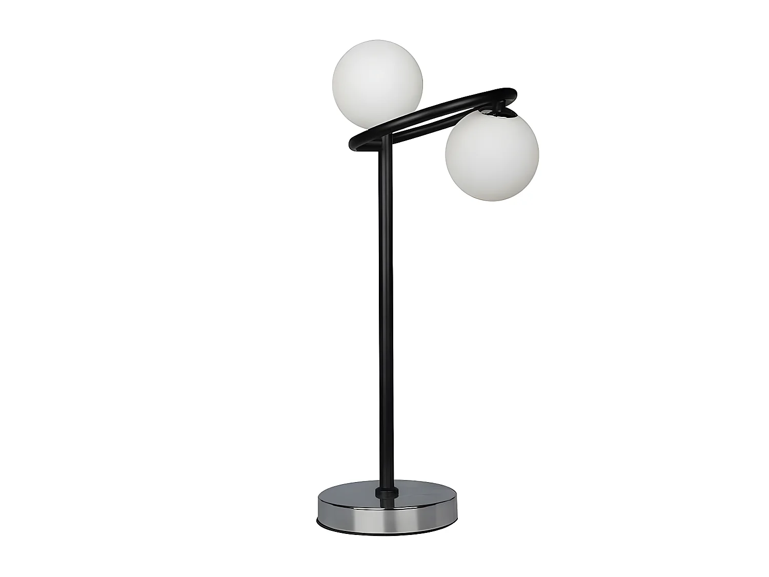 Tabella di due tulipani sferici HAVANA nero FABRILAMP