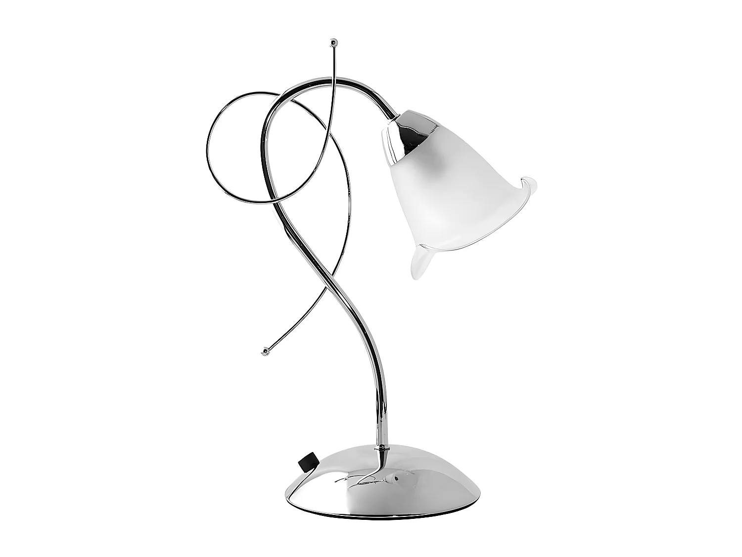 Modèle de table chromé ADELFA tulip crystal FABRILAMP