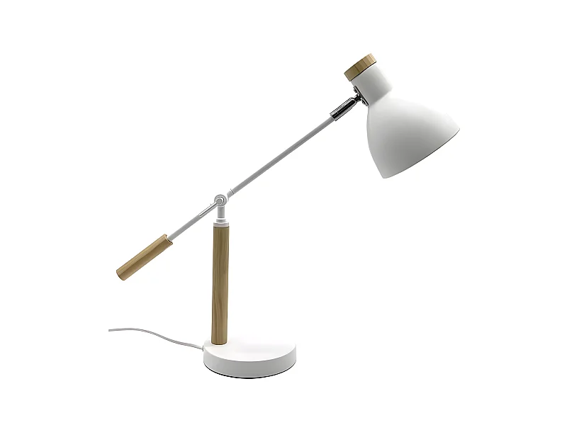 Regolabile in flessografia a 360º modello Biel 1luz Bianco/faggio FABRILAMP