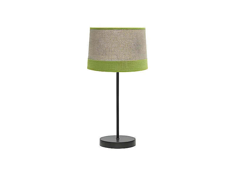 Modèle de lampe de table Tietar avec détail en vert FABRILAMP