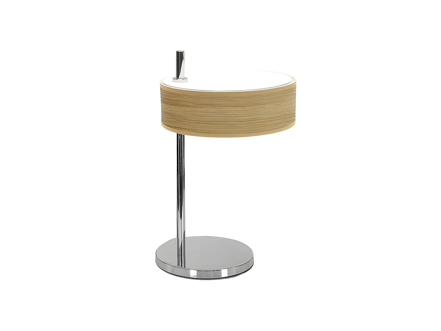 Bureau HAITI avec 1light Chrome / Light Wood FABRILAMP