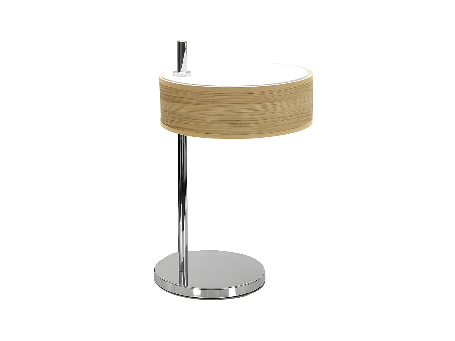 Bureau HAITI avec 1light Chrome / Light Wood FABRILAMP