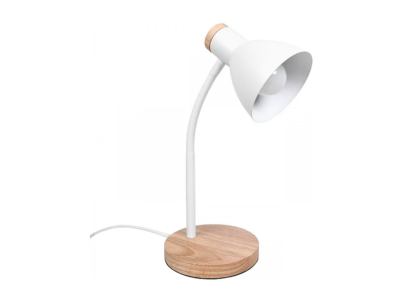 Flexo De La Serie Argos Acabado Blanco Con Detalle En Madera