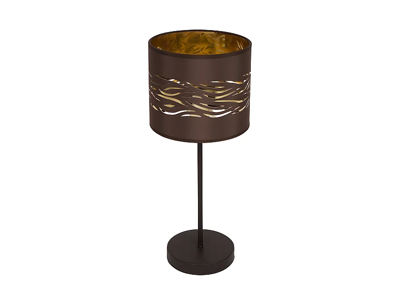 Modello desktop marrone NIEBLA con schermo metallico FABRILAMP