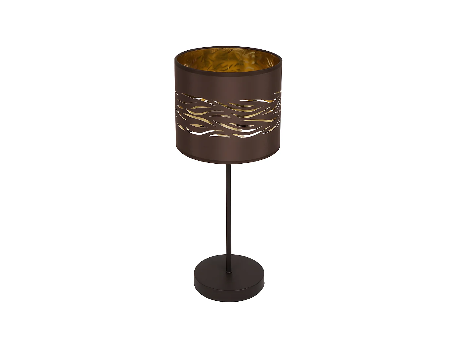 Modello desktop marrone NIEBLA con schermo metallico FABRILAMP