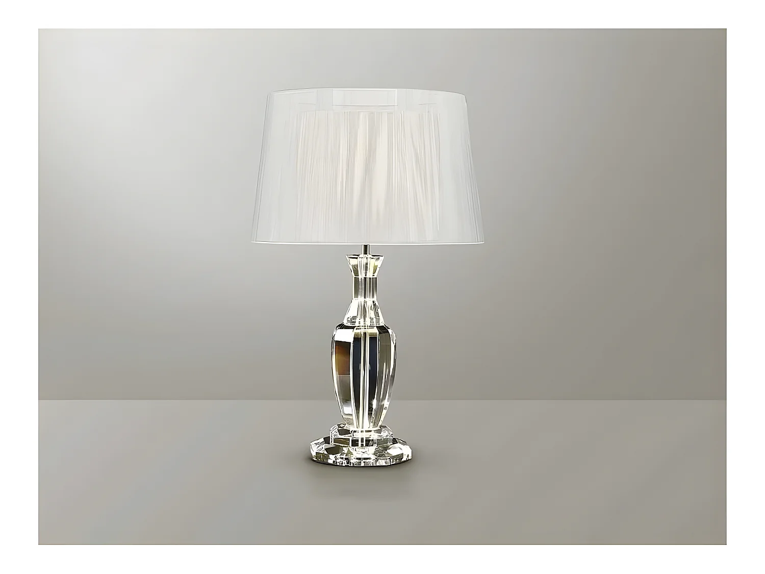 Lampara De Sobremesa Modelo Corinto Ii Cromo  De