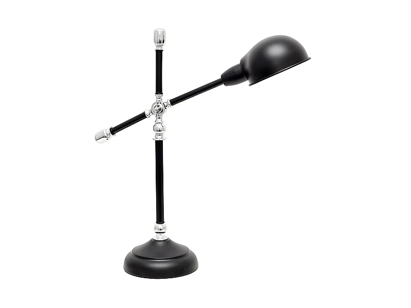 Flexo Lujan 1xe27 Nero Brillante/cromo 56x50x18 di FABRILAMP.