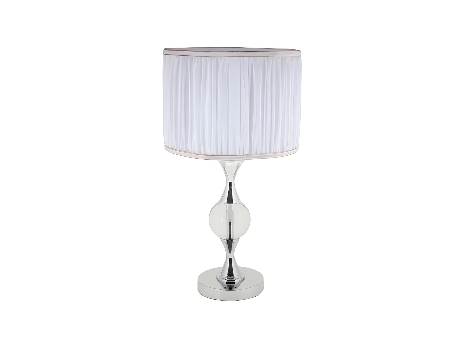 Lampe de table tieping 1xe27 Chrome 57x30d FABRILAMP.
