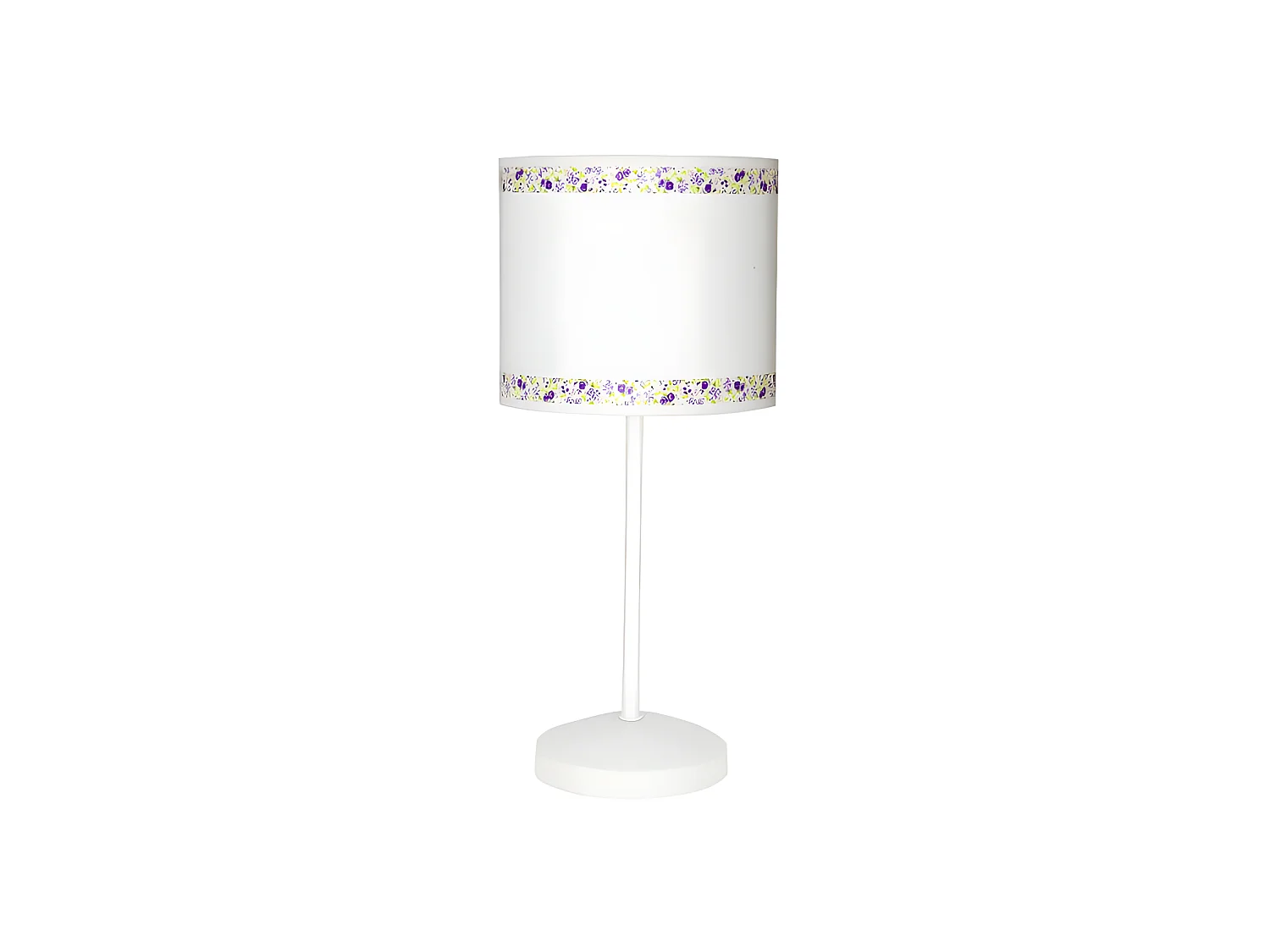 Lampe de table Cenefa Blanc/lilas 1xe14 FABRILAMP.