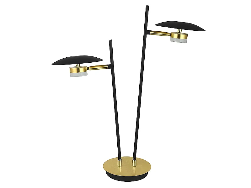 Bureau LED à deux lumières CAPE TOWN noir FABRILAMP