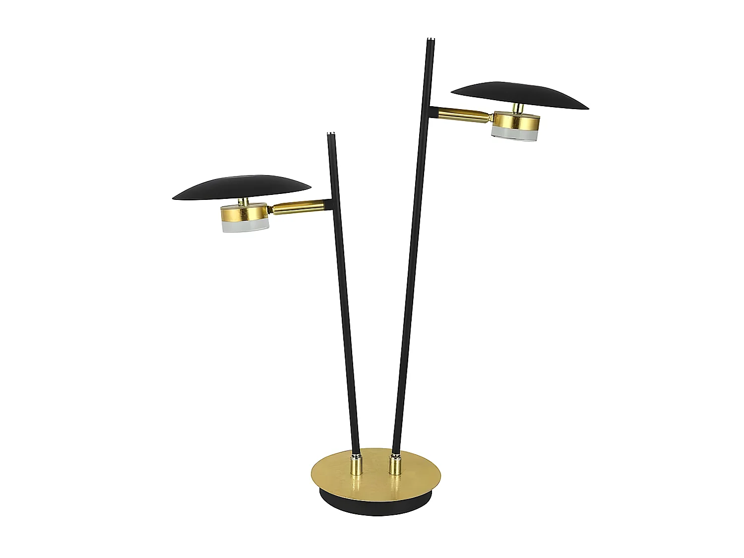 Bureau LED à deux lumières CAPE TOWN noir FABRILAMP