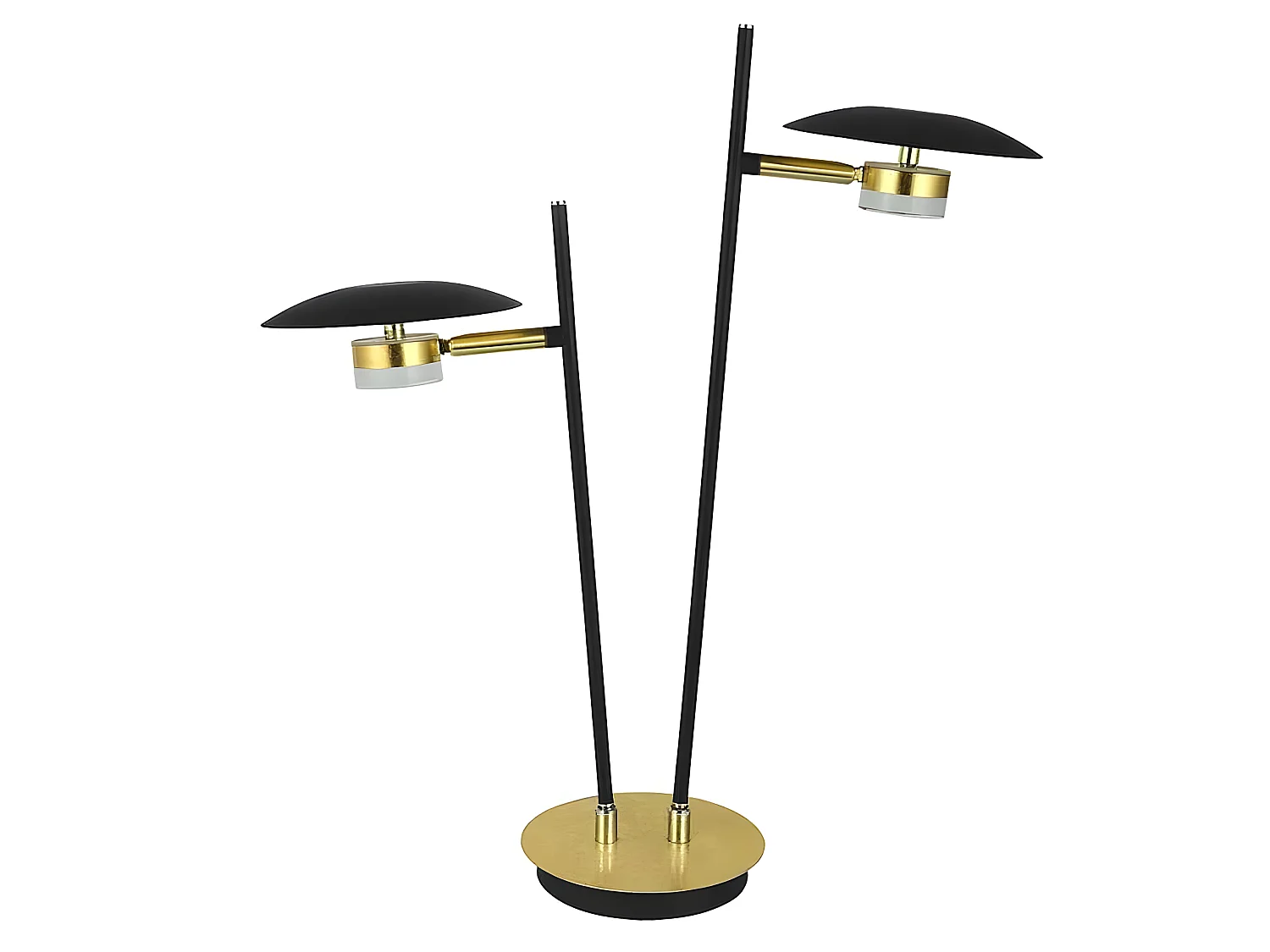 Bureau LED à deux lumières CAPE TOWN noir FABRILAMP