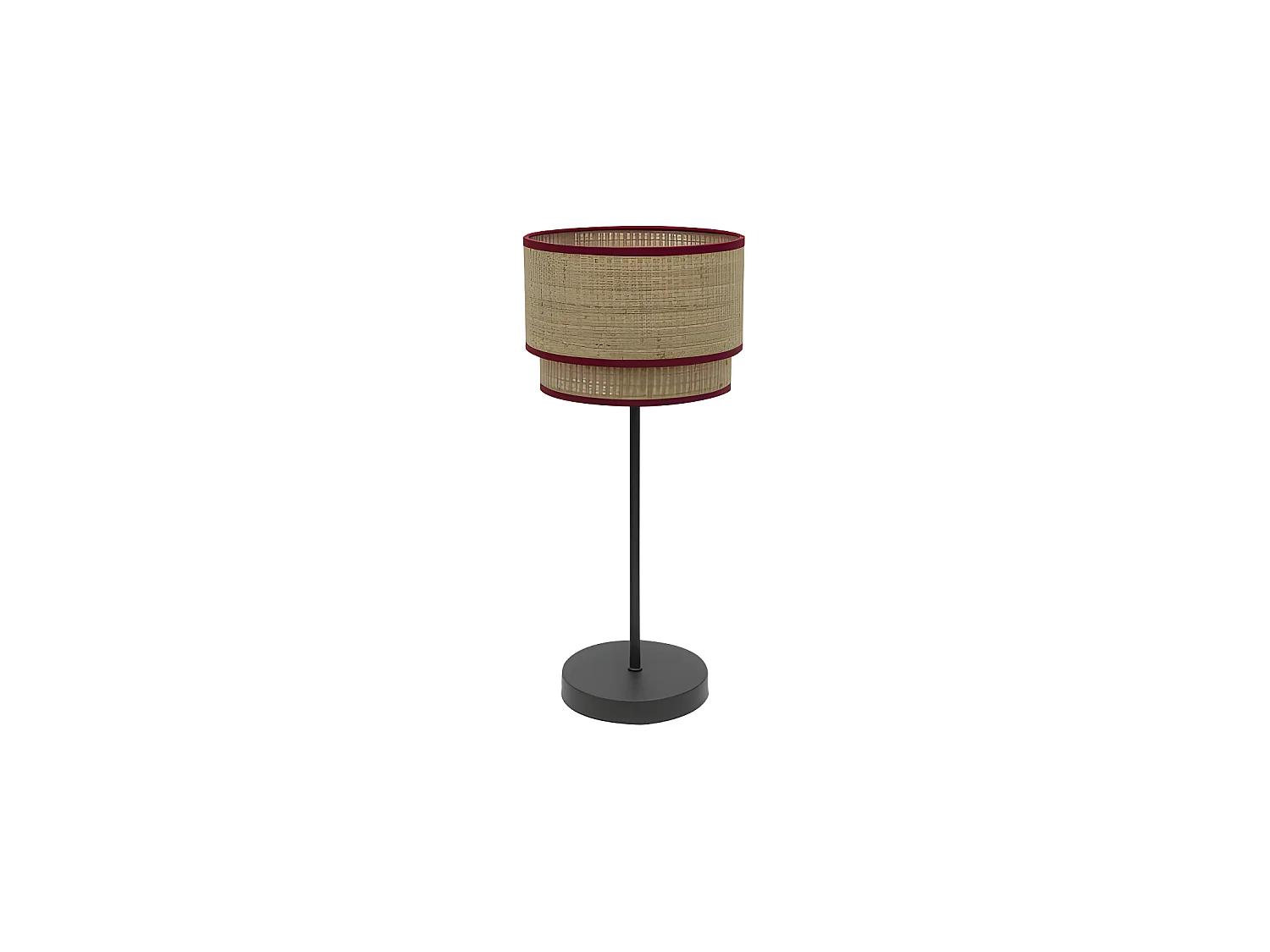 Lampe de table de couleur naturelle / modèle rouge Roque 1 lumière FABRILAMP