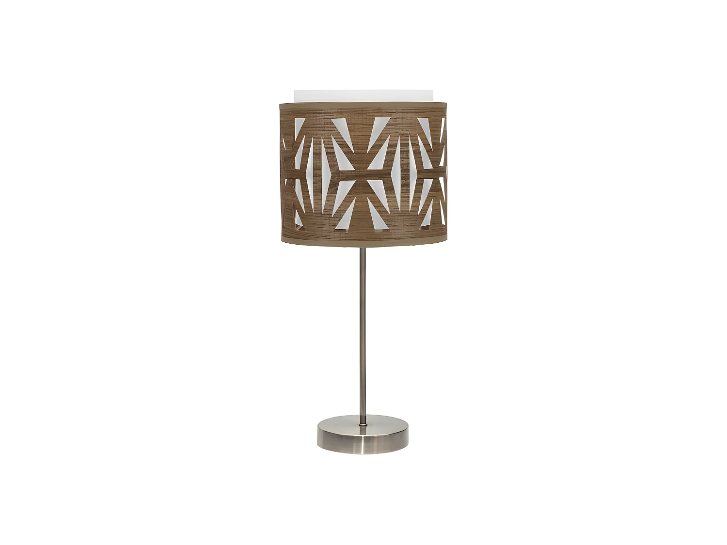 NOUVEAU Cuir de table / Bois foncé Katerina FABRILAMP
