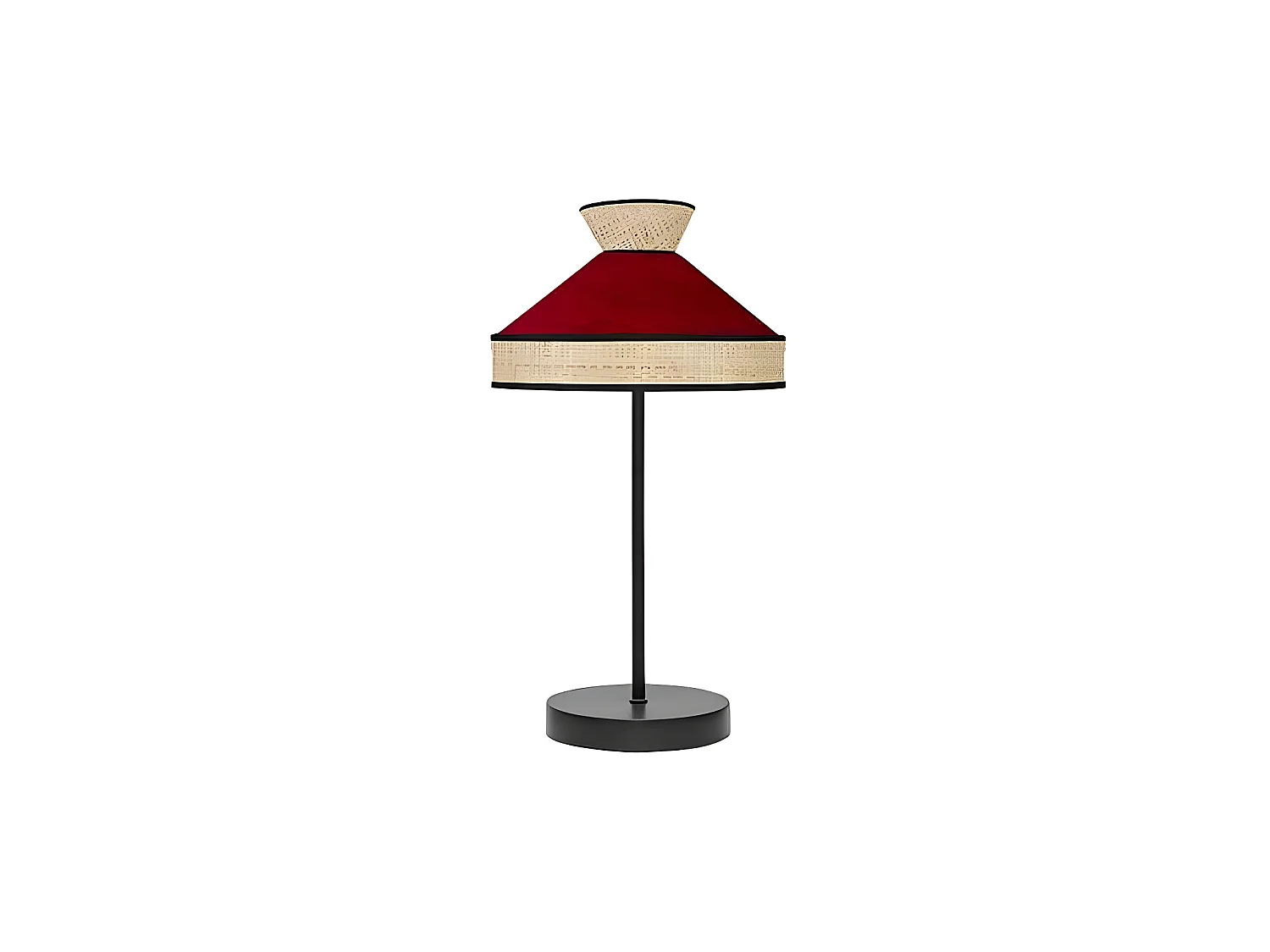 Lampe de table avec Natural FINISH / rouge Fabrizio FABRILAMP