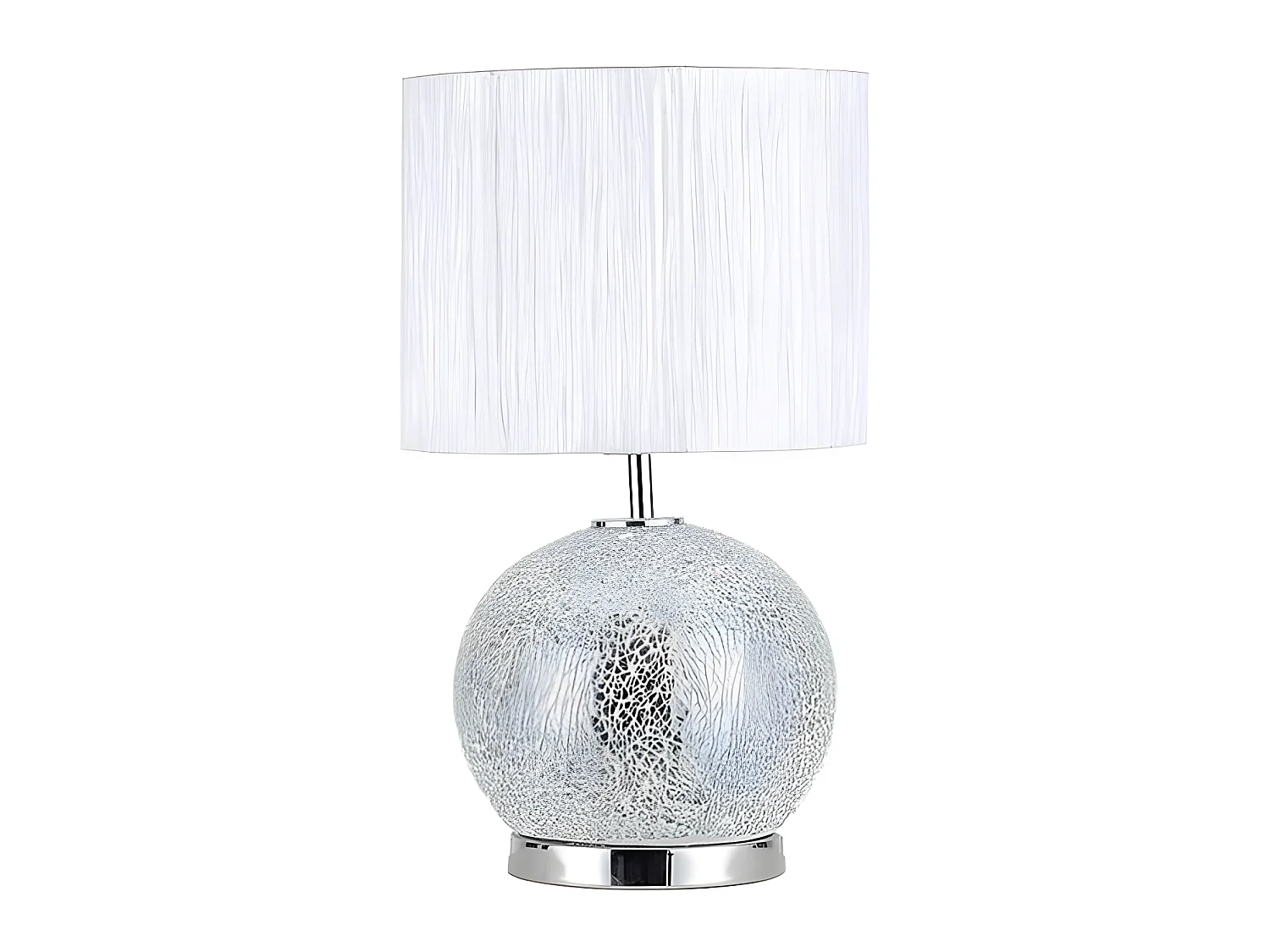 Bureau avec écran et base avec LED SECOYA chrome FABRILAMP