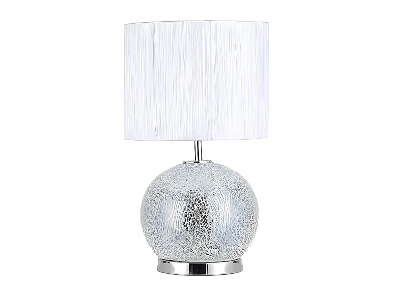 Bureau avec écran et base avec LED SECOYA chrome FABRILAMP