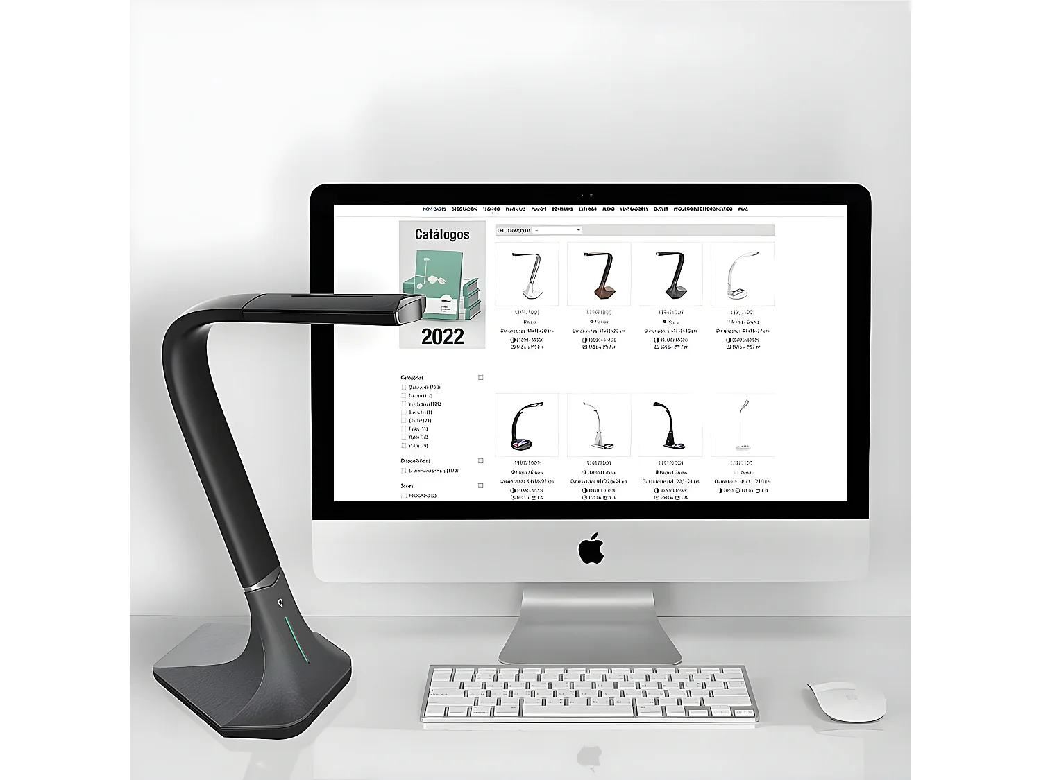 Flexo andalucita in nero, 5 colori x 3 intensità 7w FABRILAMP