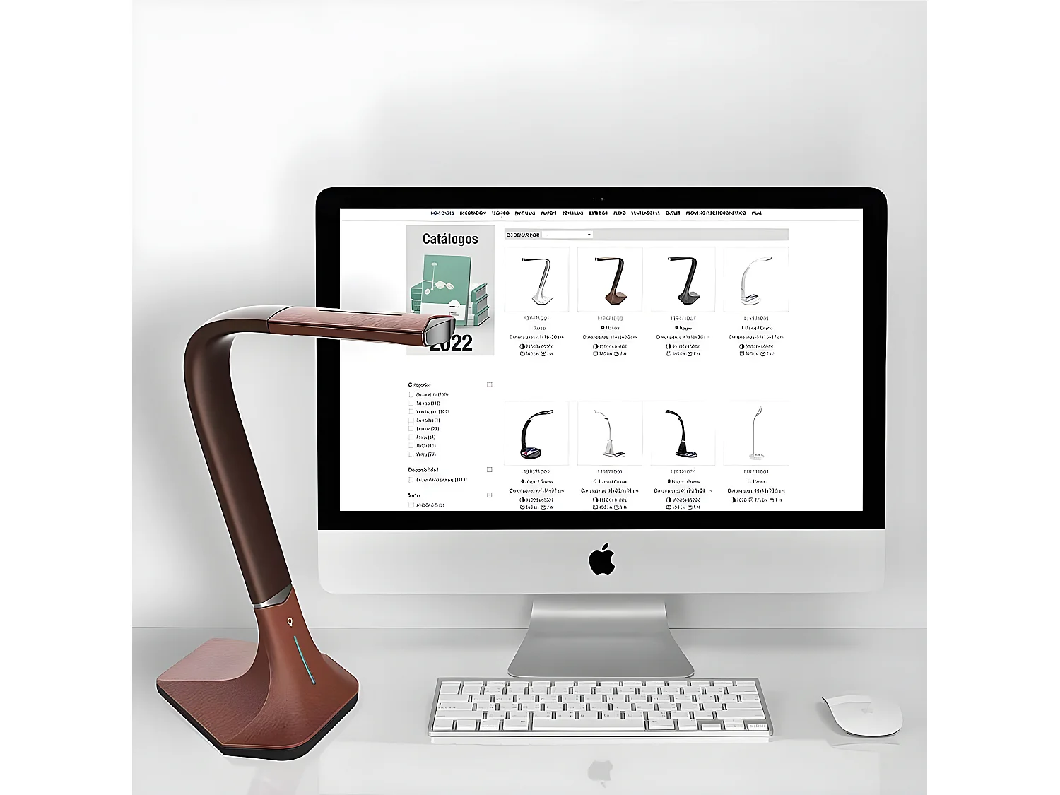 Flexo série Andalucita 7w Marron 5 Couleurs X 3 Intensid. Touchez FABRILAMP