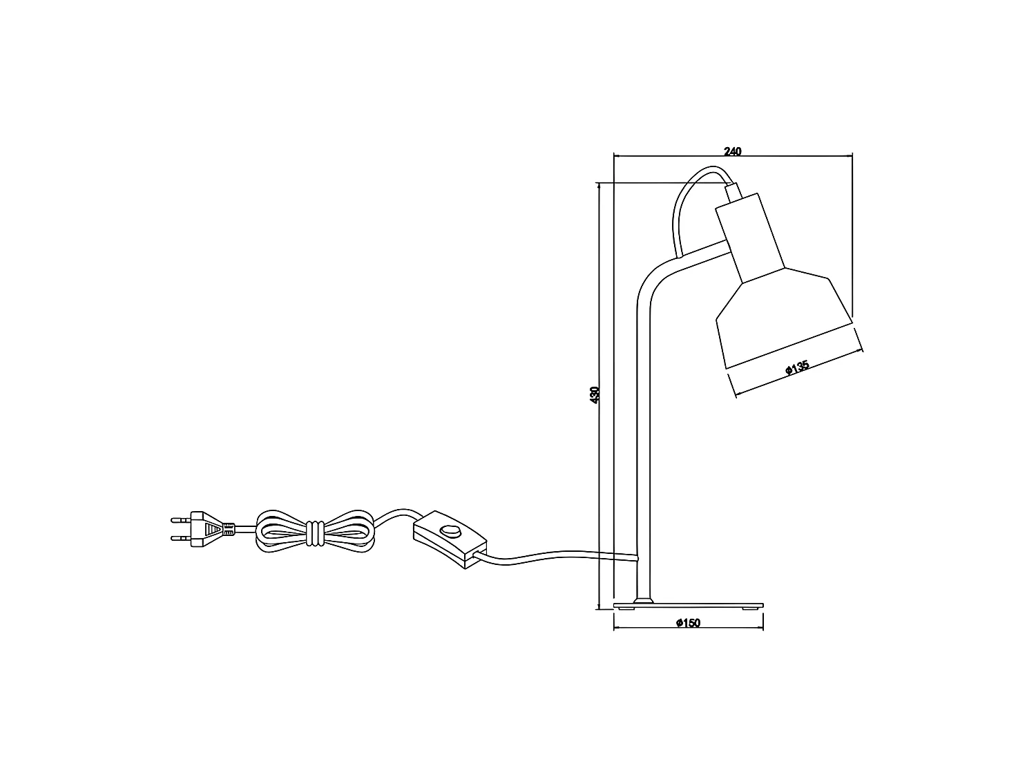 Sobremesa Color Cobre Modelo Leana Con Pantalla Metalica