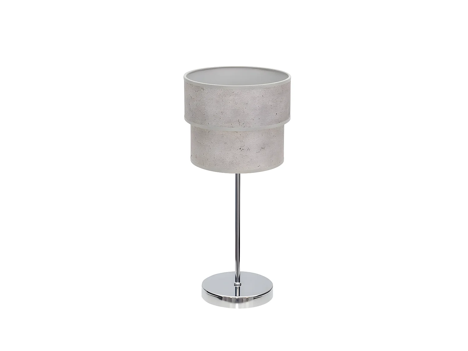 Plateau de table en ciment Gris / Chrome Smile 1xE14 FABRILAMP