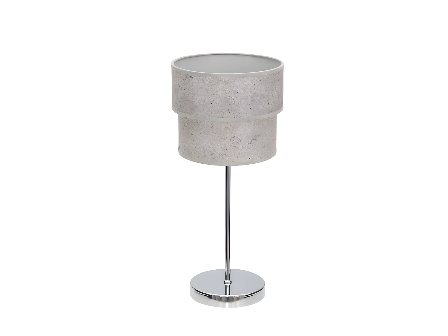 Plateau de table en ciment Gris / Chrome Smile 1xE14 FABRILAMP