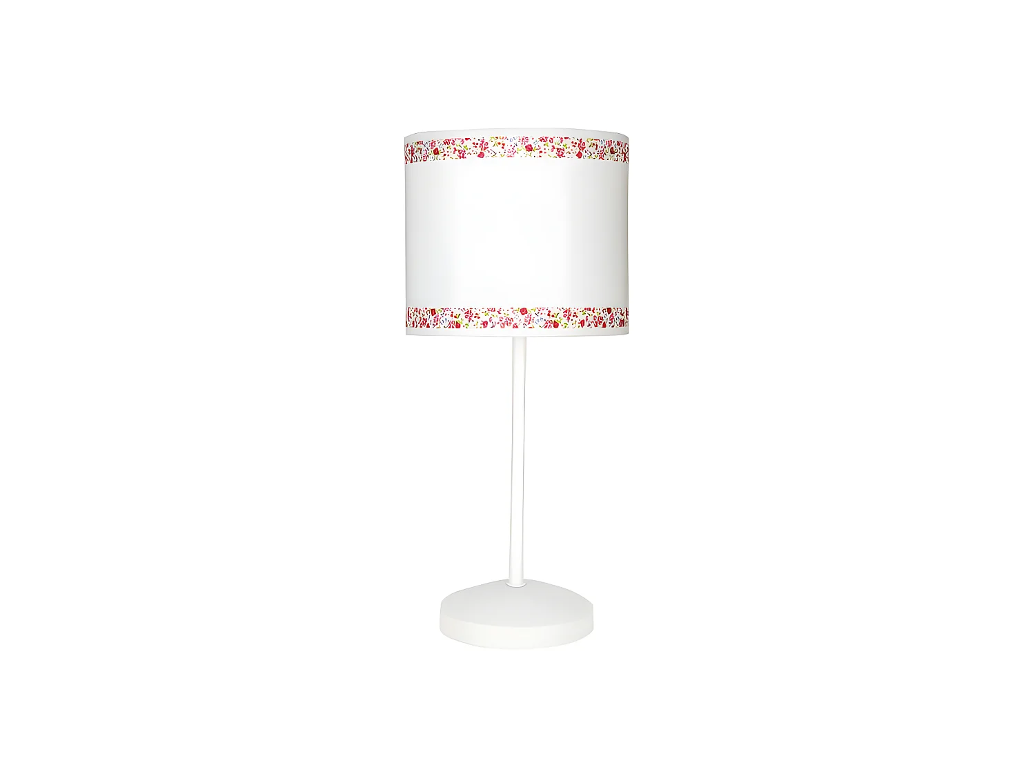 Lampe de table Cenefa Blanc/Rose 1xe14 FABRILAMP.
