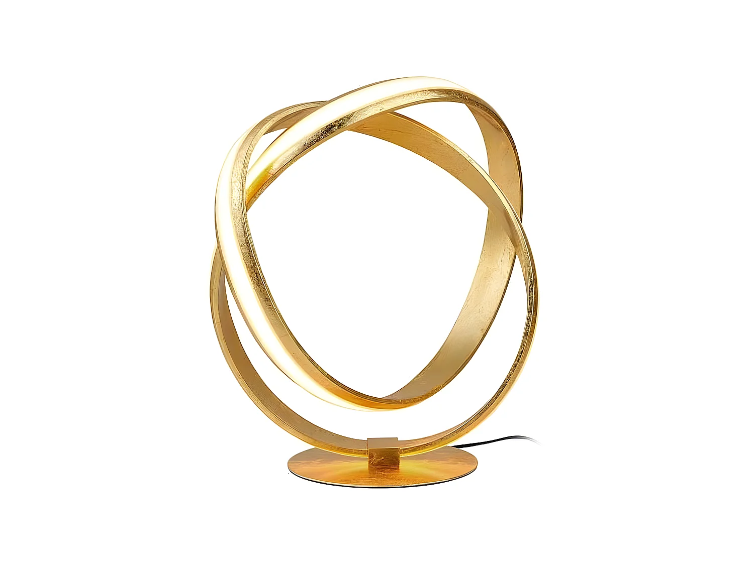 Sobremesa De Led Acabado Pan De Oro Modelo Lazas De Schuller