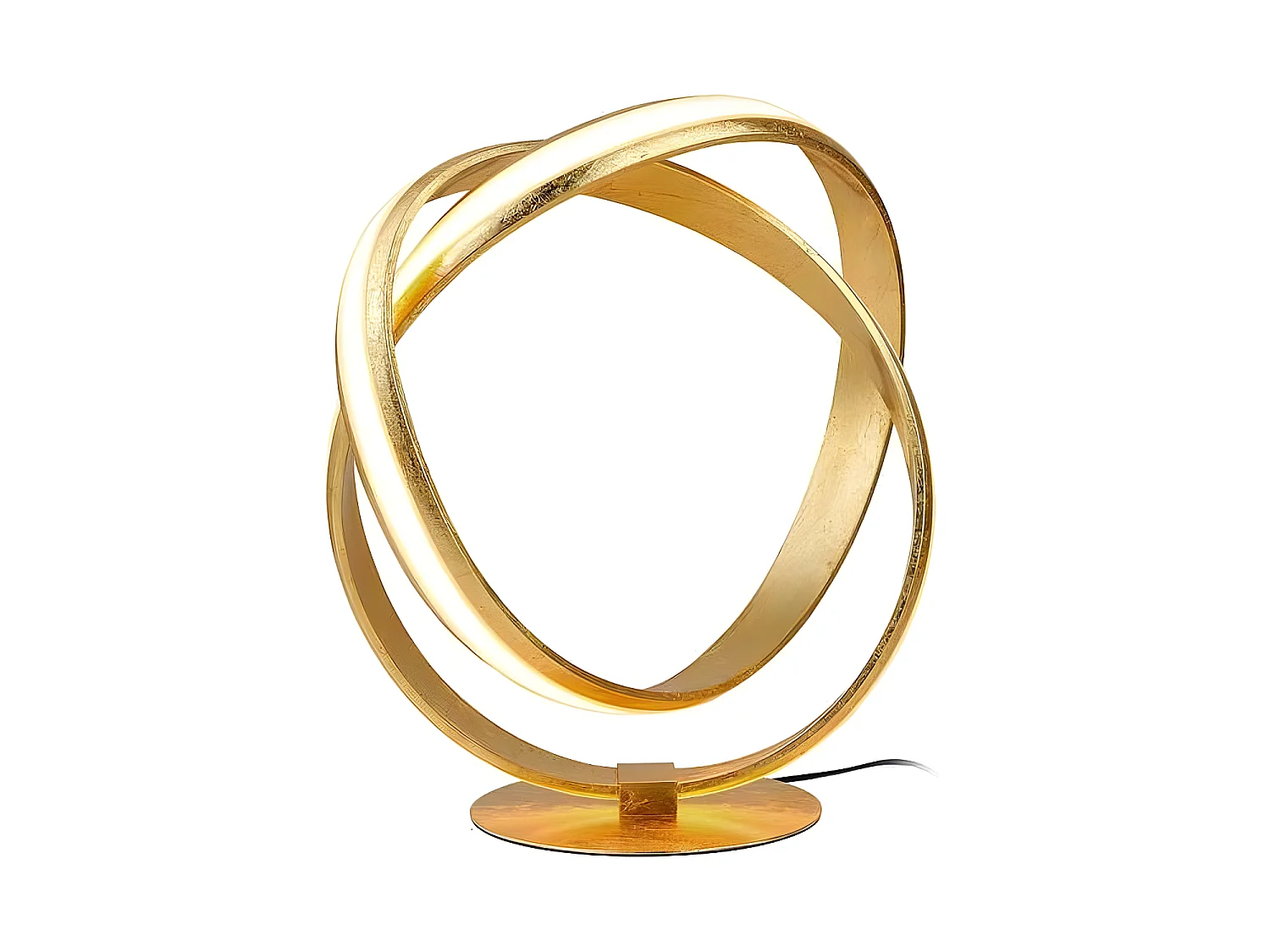 Sobremesa De Led Acabado Pan De Oro Modelo Lazas De Schuller