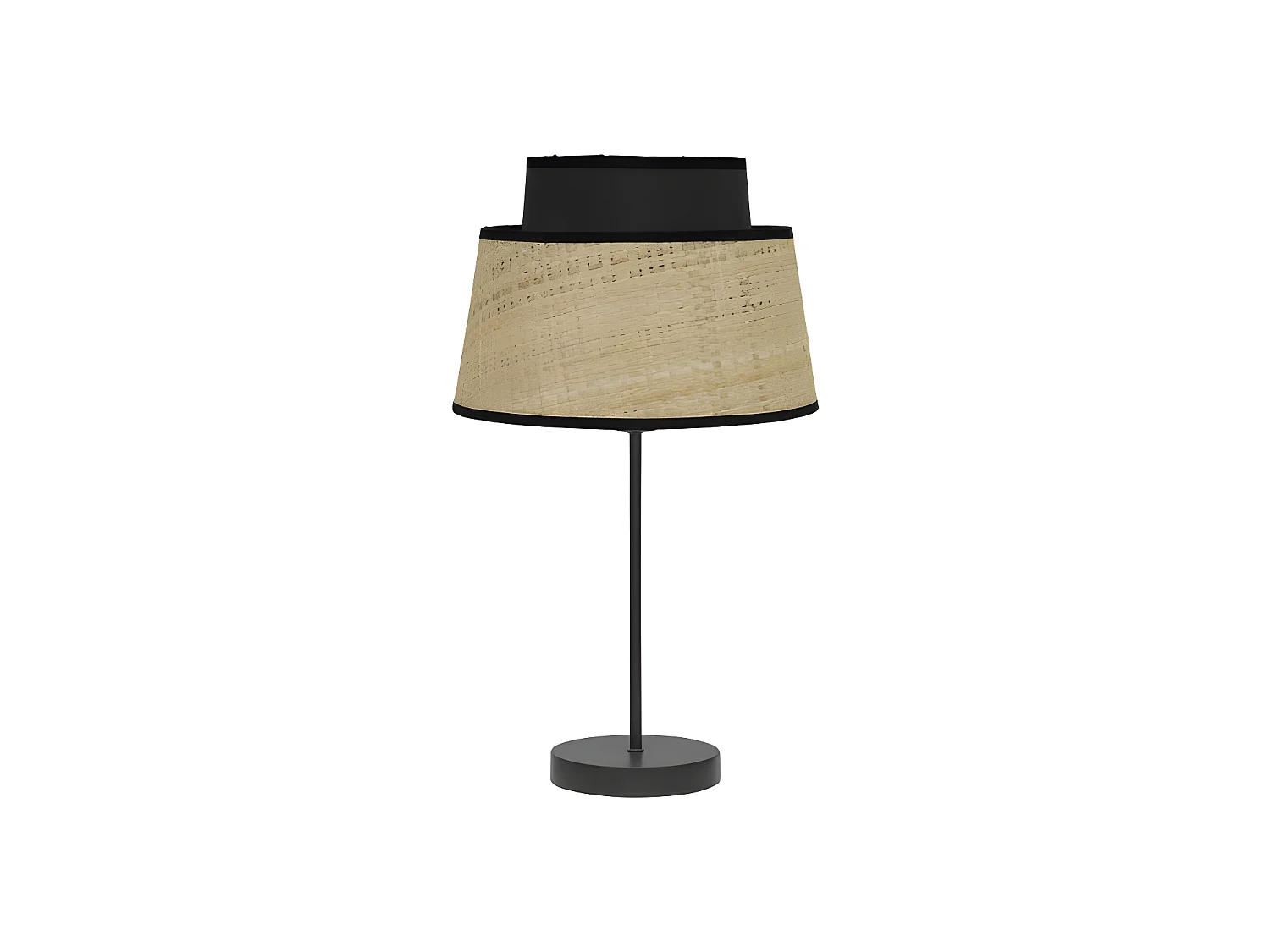 Modèle de bureau bicolore naturel / noir Jia FABRILAMP