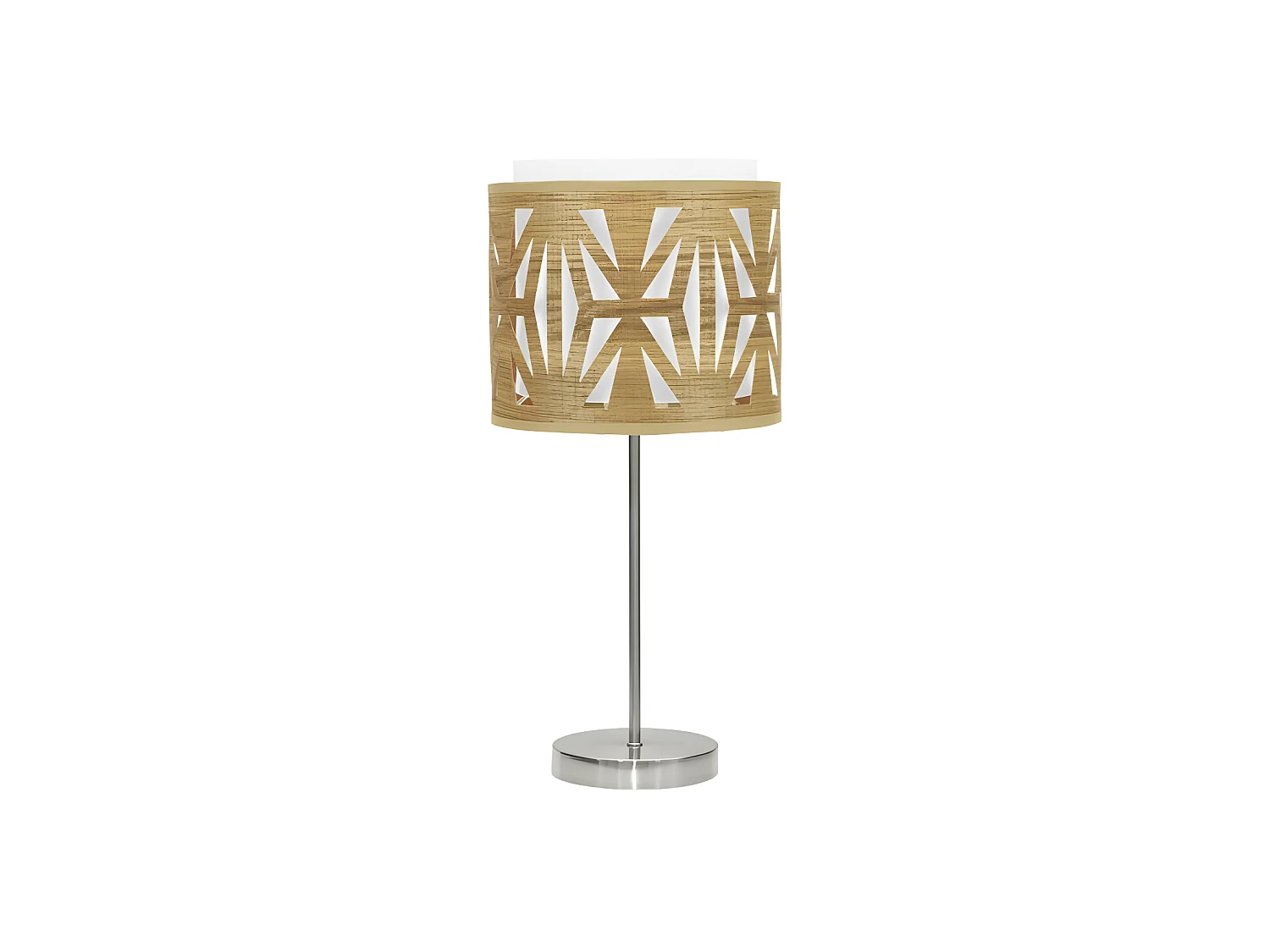 Table en Nickel et bois Clara modèle Katerina FABRILAMP