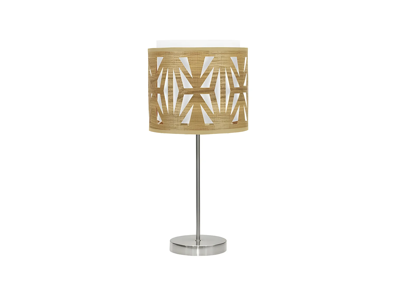 Table en Nickel et bois Clara modèle Katerina FABRILAMP