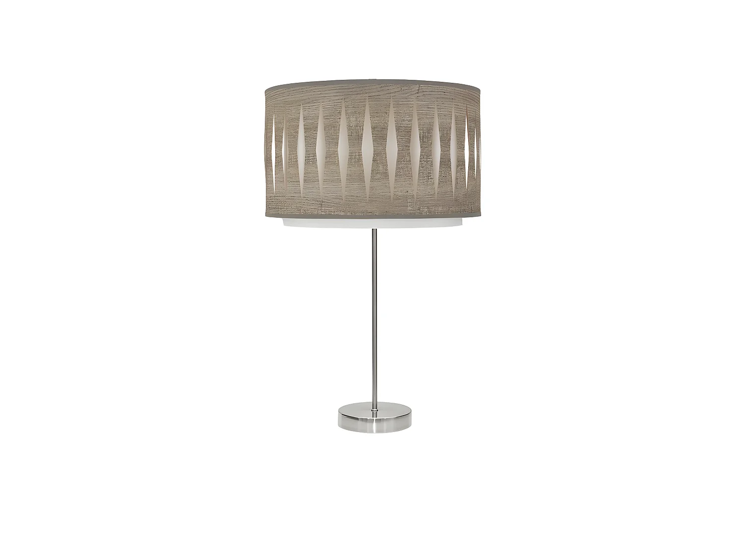 Modèle de bureau haut de gamme ALEXANDRA Nickel avec écran FABRILAMP