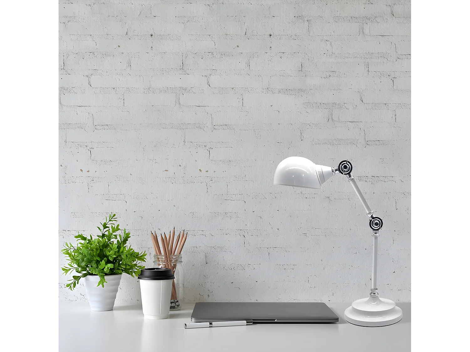 Flexo Articulable Modelo Adal Blanco/cromo