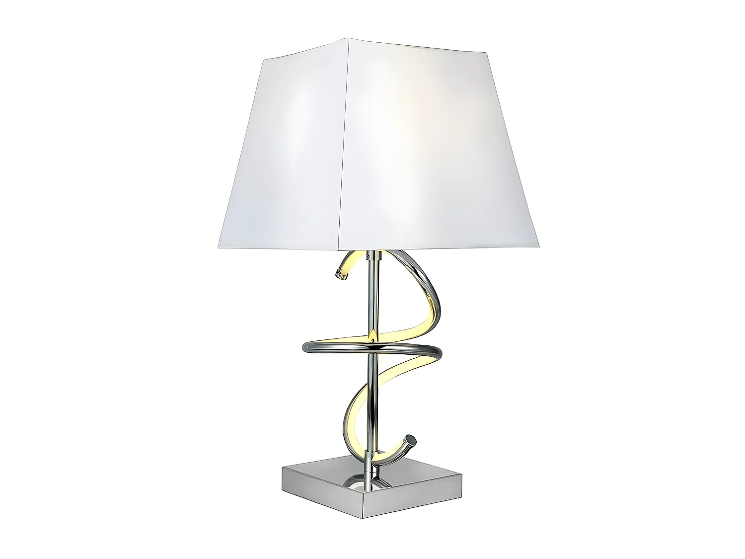 Desktop NEW YORK cromato doppia illuminazione led + e27 FABRILAMP