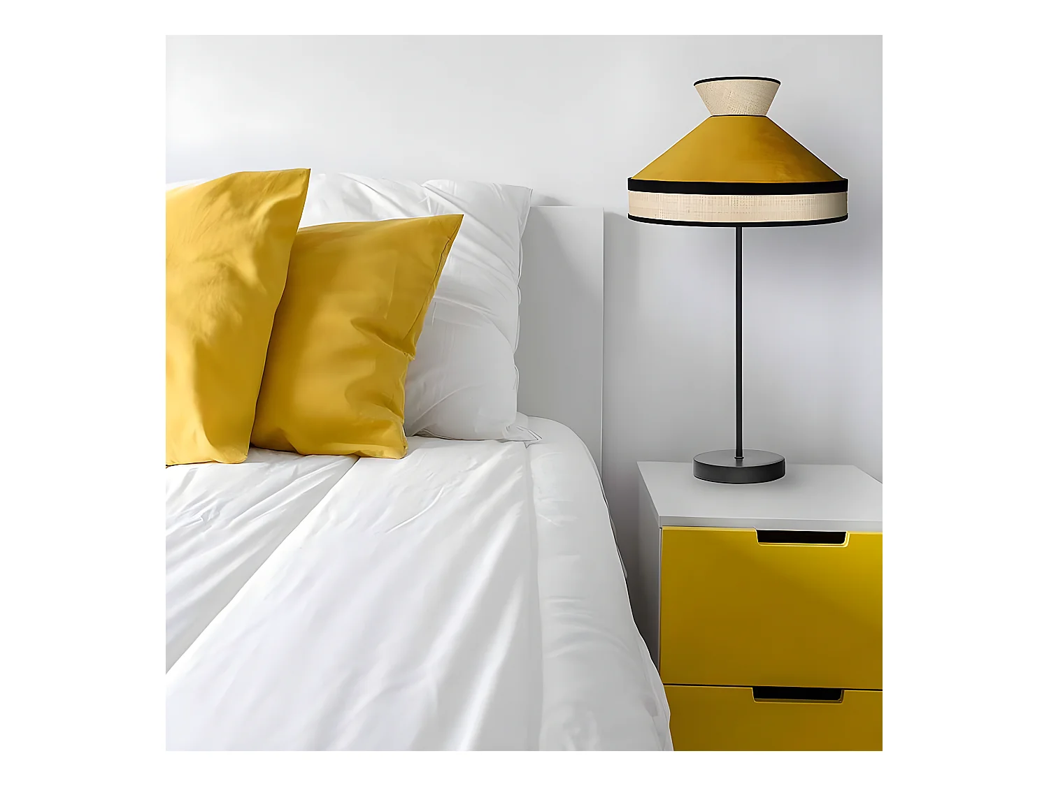 modèle de bureau FABRIZO Alto avec FABRILAMPde détail naturel / brun