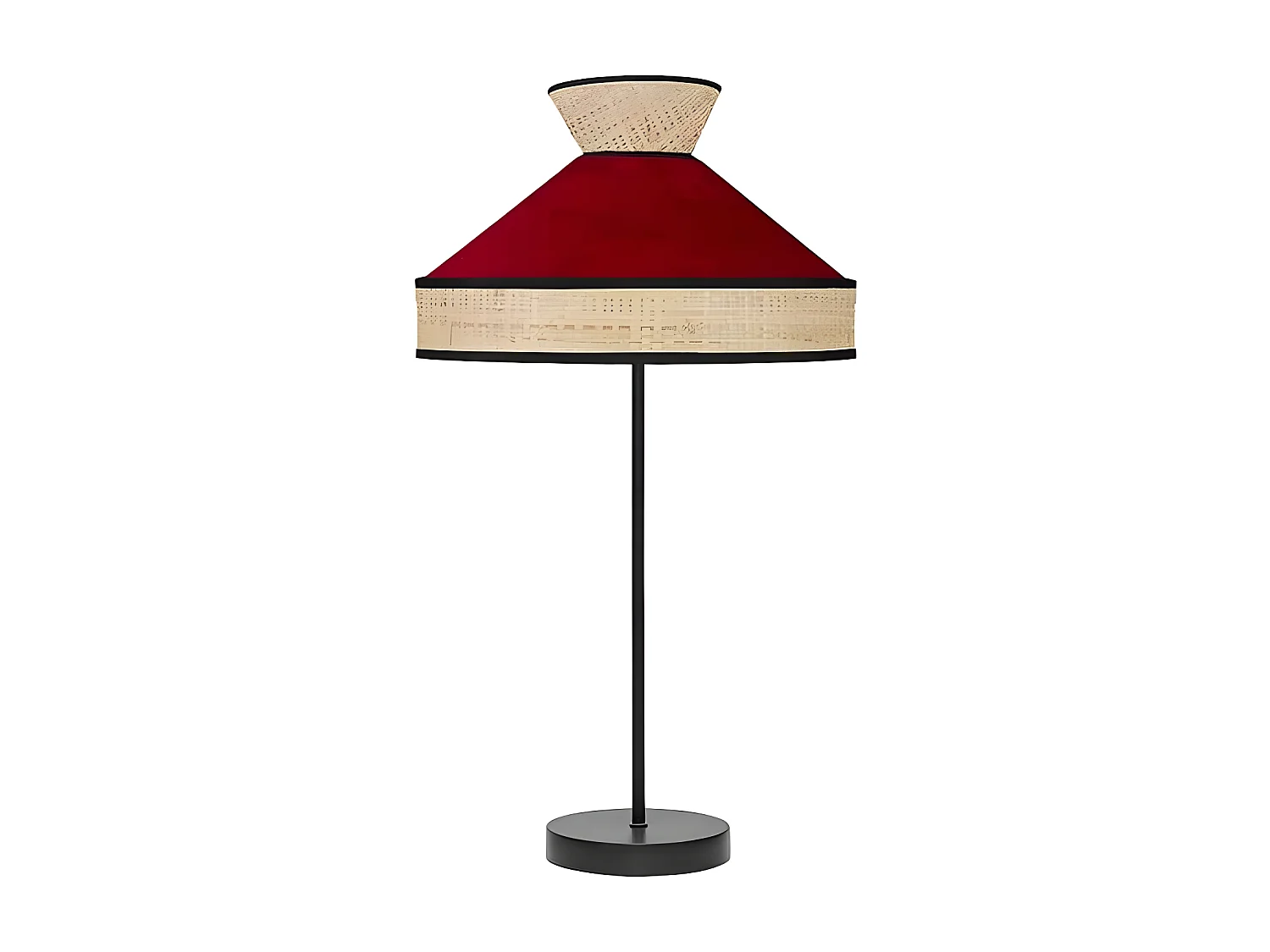LAMP Lampe de table Haute série Fabrizio Natural/rouge FABRILAMP